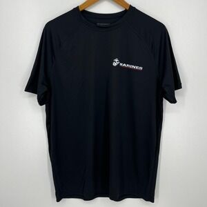 USMC Marines Short Sleeve T-Shirt Men's Size M Black Moisture Wicking USA NWOT